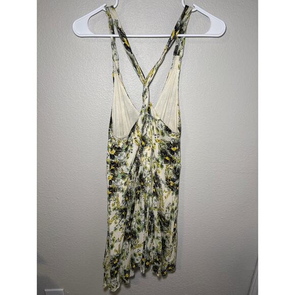 Free People Yellow & Black Floral Textured Mini Dress – Size M - Picture 10 of 13